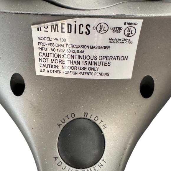 Homedics Model PA-100 Professional Percussion Massager Dual Massage Nodes - Picture 2 of 7